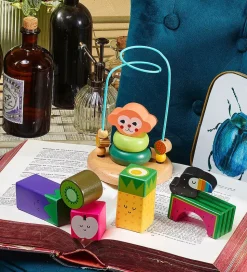 Vilac Klodser m. Lyd - Træ - 11 Dele - Frugt og Grøntsager