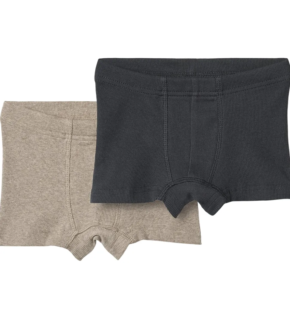 Wheat Boxershorts - Rib - 2-pak - Louis - Navy/Beige