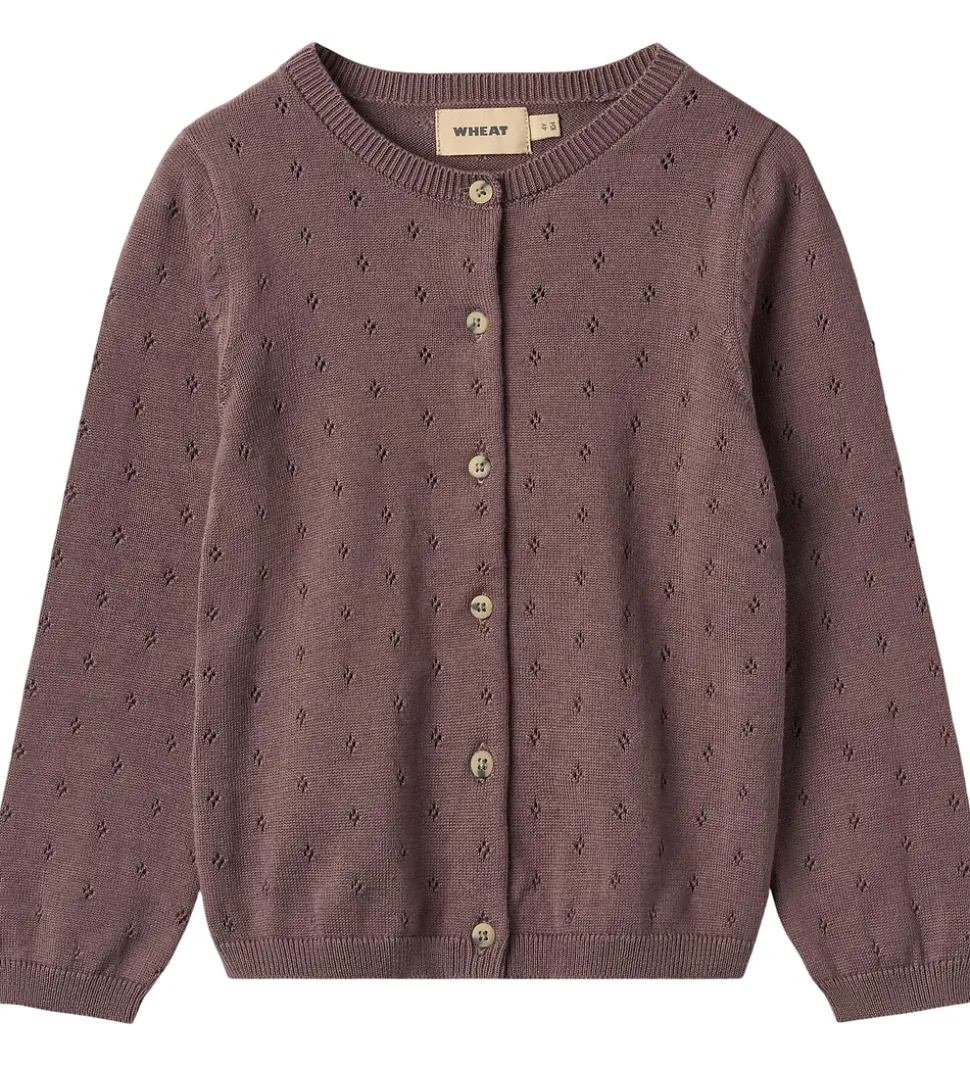 Wheat Cardigan - Strik - Maia - Plum