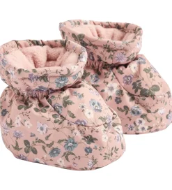 Wheat Overtrækssko m. Fleece - Fuffa - Rose Powder Flowers