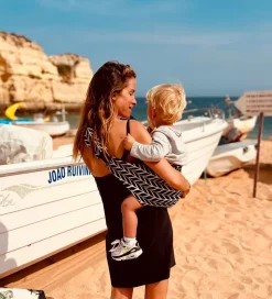 Wildride Bæresele - Feathers - Sort/Hvid