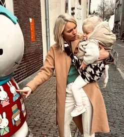 Wildride Bæresele - Teddy Houndstooth - Hvid/Black Pied de poule