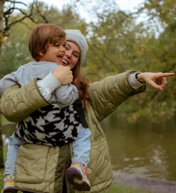 Wildride Bæresele - Teddy Houndstooth - Hvid/Black Pied de poule